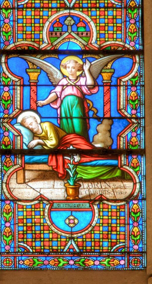 Joseph's Dream: an angel appears to the sleeping Joseph.